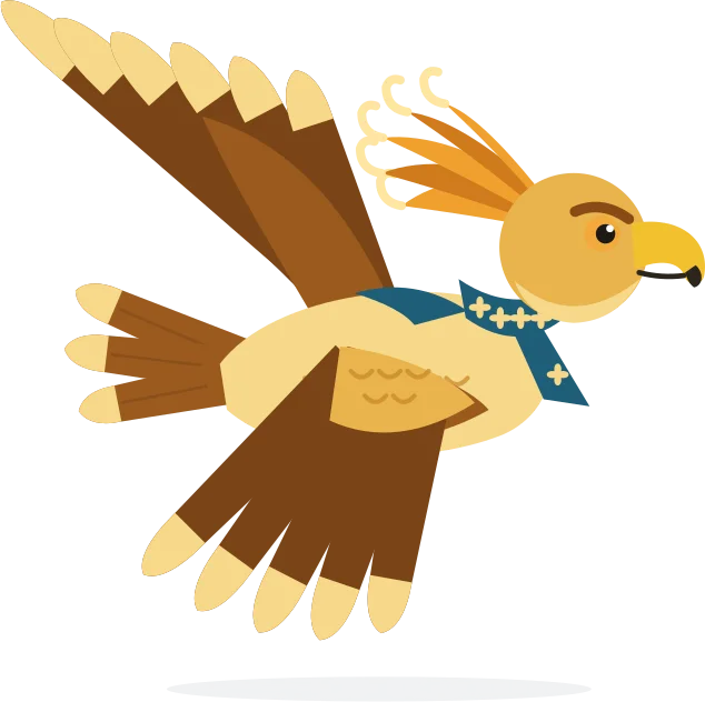 A golden eagle in flight